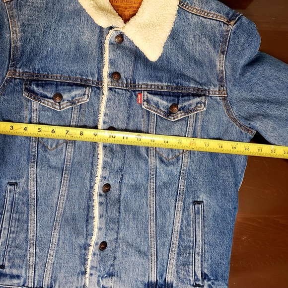 Levis Sherpa Denim Jean Trucker Jacket Premium Small - Picture 2 of 7
